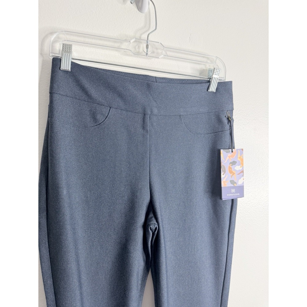 Honeylove EverReady Pant Stormy Blue Medium Office Career Wear Minimalist - Picture 7 of 9